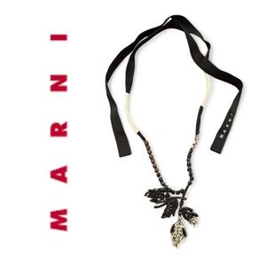Marni Black Flower Necklace